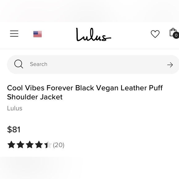 NWT! Lulus Cool Vibes Forever Black Vegan Leather Puff Shoulder Jacket - Picture 11 of 12